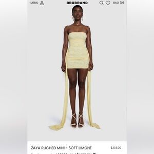 BBX brand Yellow Zaya Dress with Long Ties & Sleeves